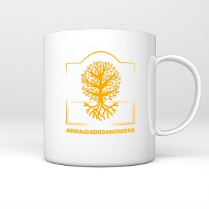 jarro color blanco con logo